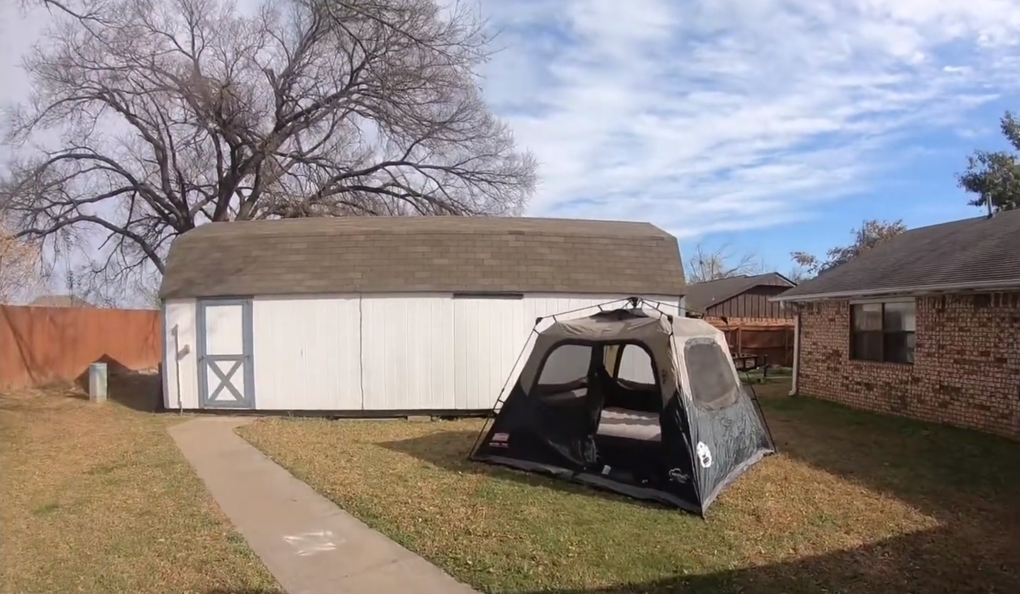 Why should you get an air mattress inside a tent?