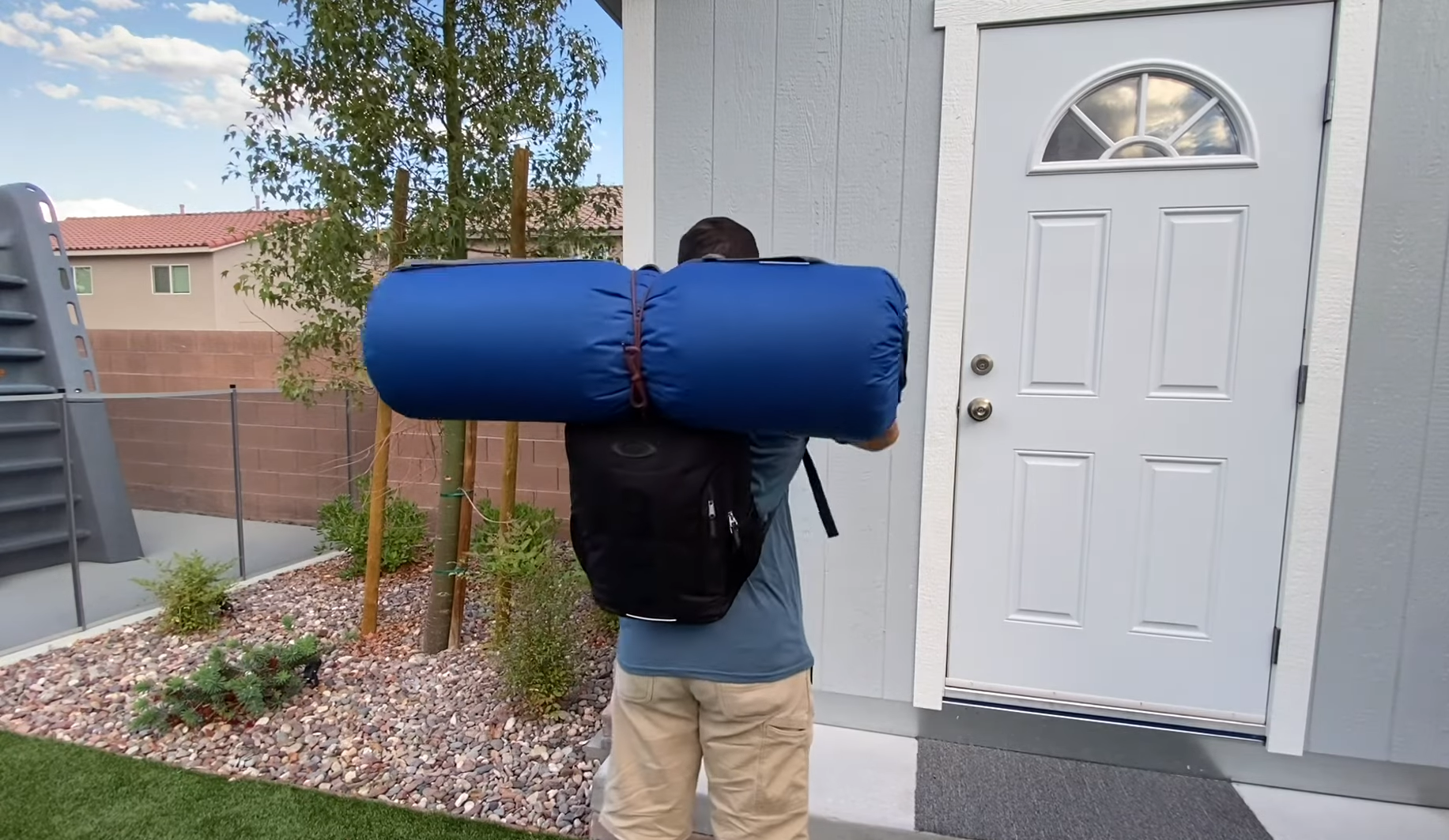 Consider attaching the tent on the outside of the backpack