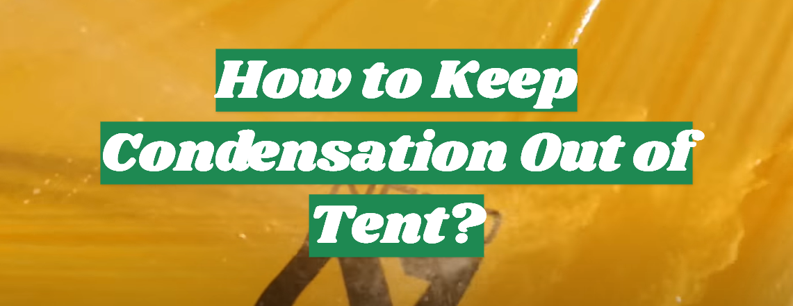 How to Keep Condensation Out of Tent?